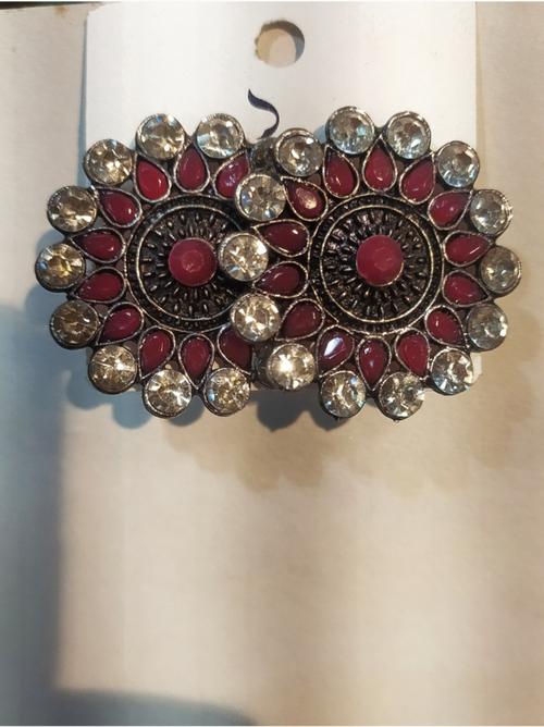 earrings for women red color - 18302781 - Very Small Image - 1