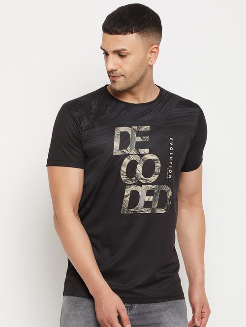 black front printed t-shirt - 18302855 - Very Small Image - 1