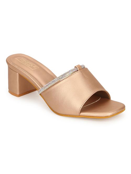 gold pu mules sandals - 18302994 - Very Small Image - 1