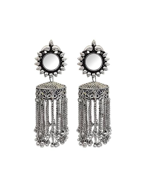 silver zinc hoop earring - 18304300 - Very Small Image - 1