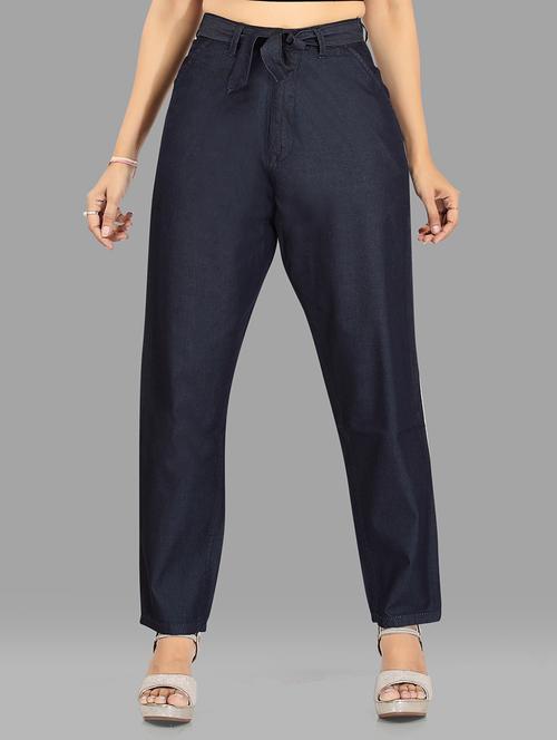 tie front stone washed jean - 18304375 - Very Small Image - 1