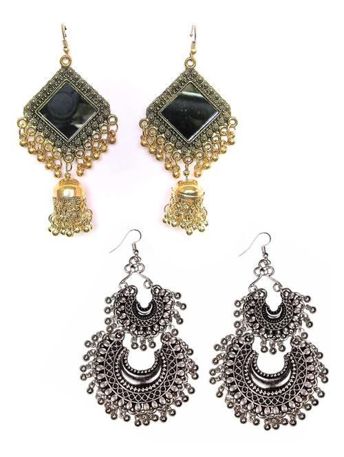silver zinc jhumka earring - 18304377 - Very Small Image - 1