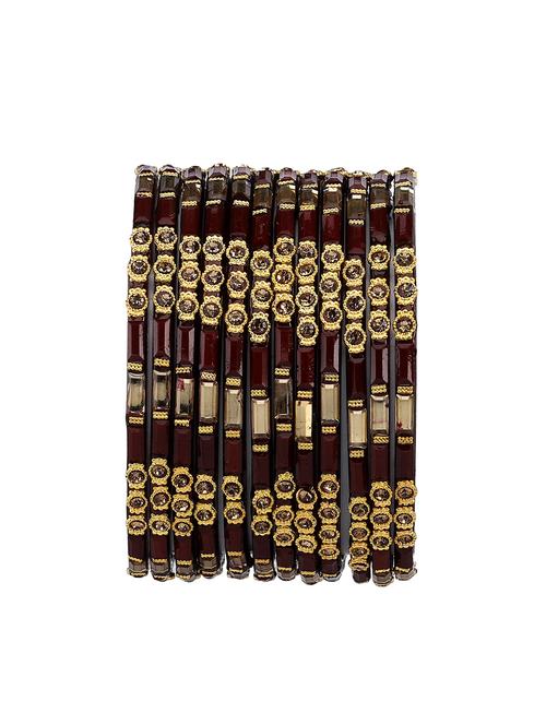 maroon glass bangle - 18304480 - Very Small Image - 1