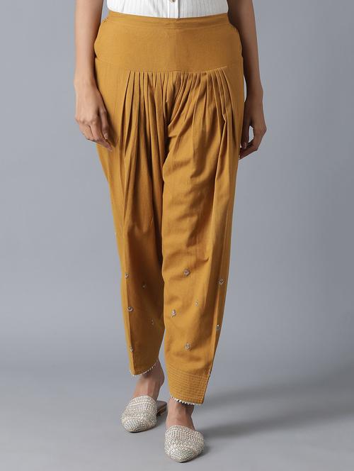 yellow solid regular salwar - 18304547 - Very Small Image - 1