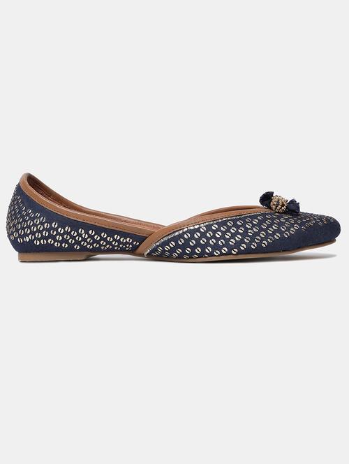 navy fabric flat forms sandals - 18305219 - Very Small Image - 1