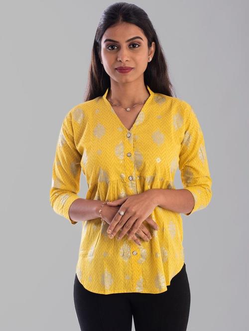 long-sleeved printed regular top - 18305311 - Very Small Image - 1