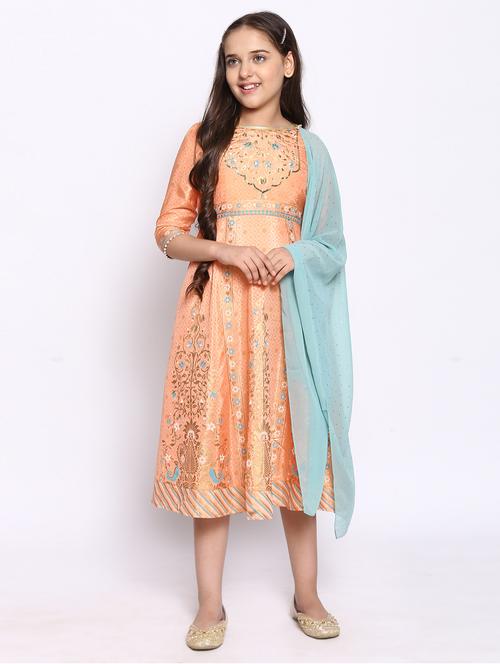 orange printed suit set - 18305450 - Very Small Image - 1