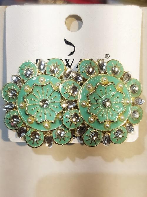 earrings for women green color - 18306003 - Very Small Image - 1