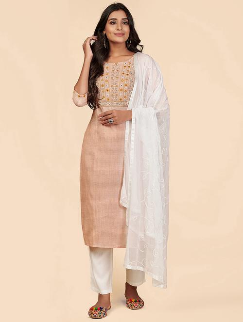 orange cotton suit set - 18306129 - Very Small Image - 1