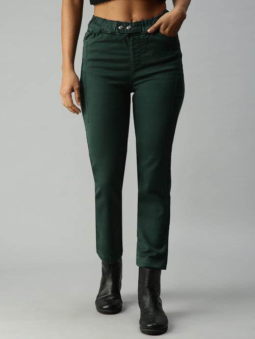 mid rise solid denim jean - 18306514 - Very Small Image - 1