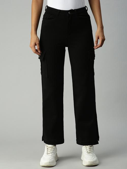 women's high rise solid cargo - 18306517 - Very Small Image - 1