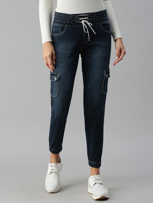 high rise stone wash denim jean - 18306584 - Very Small Image - 1