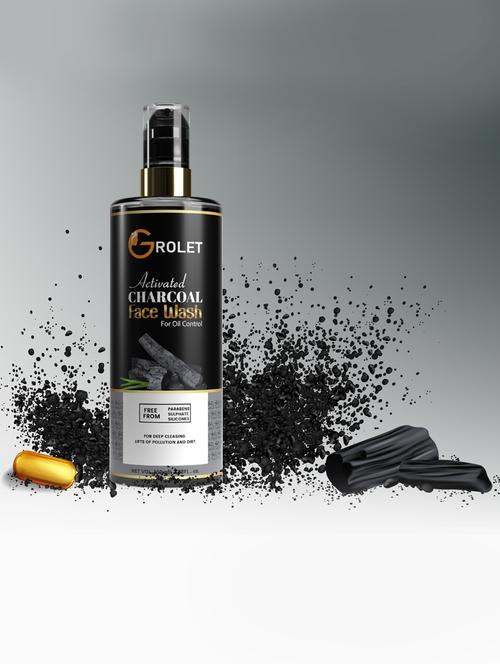 grolet charcoal face wash infused with activated charcoal beads - 18306840 - Very Small Image - 1