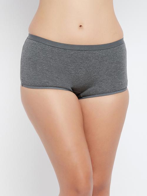 grey melange boy shorts panty - 18307244 - Very Small Image - 1