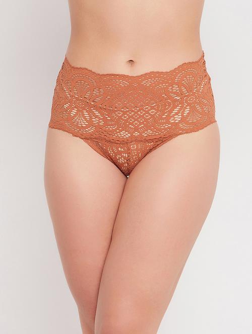 orange lace hipster panty - 18307336 - Very Small Image - 1