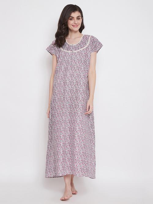 short-sleeved printed sleepshirts & nighty - 18307407 - Very Small Image - 1