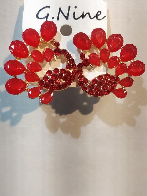 earrings for woman red color - 18307645 - Very Small Image - 1