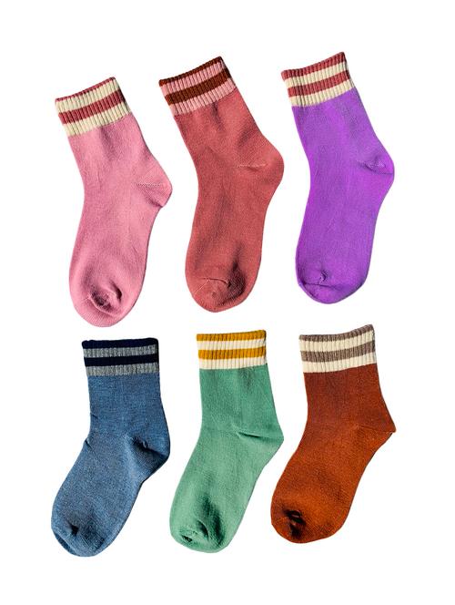 kids set of 6 above ankle length sock - 18307816 - Very Small Image - 1