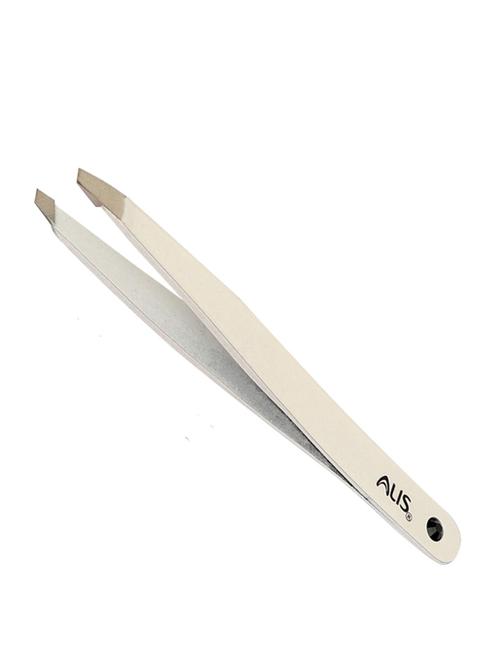 alis white tweezer plucker set for eyebrows, ingrown hair, plucking daily beauty tool set of 1 pcs with travel case (white) - 18308106 - Very Small Image - 1