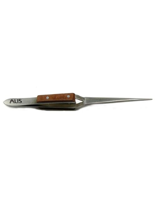 alis soldering tweezer with cross locking reverse action and fiber gripping handle self closing straight tip tweezer craft tools - 18308119 - Very Small Image - 1
