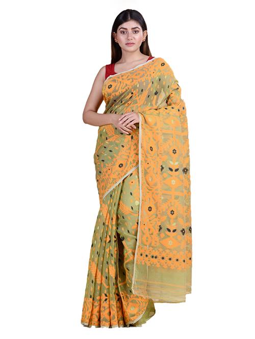 self design jamdani saree - 18308506 - Very Small Image - 1