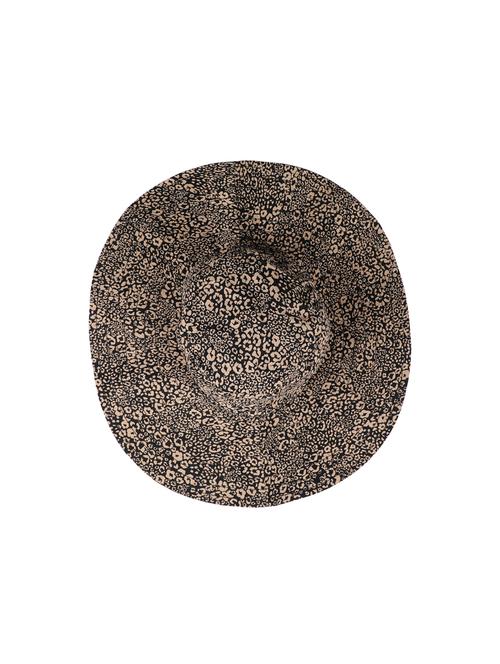 circular rayon moss floral printed beige sun hat - 18308548 - Very Small Image - 1