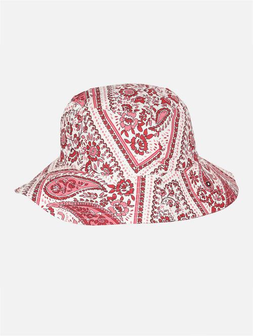 circular cotton yarin dyed check multi color sun hat - 18308553 - Very Small Image - 1
