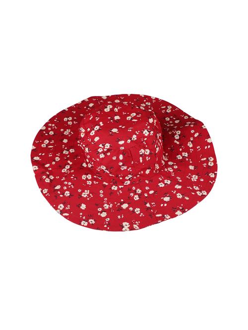 red floral polyester sun hat - 18308559 - Very Small Image - 1