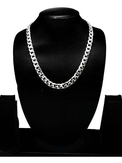 ladies metal necklace chain silver color - 18308713 - Very Small Image - 1