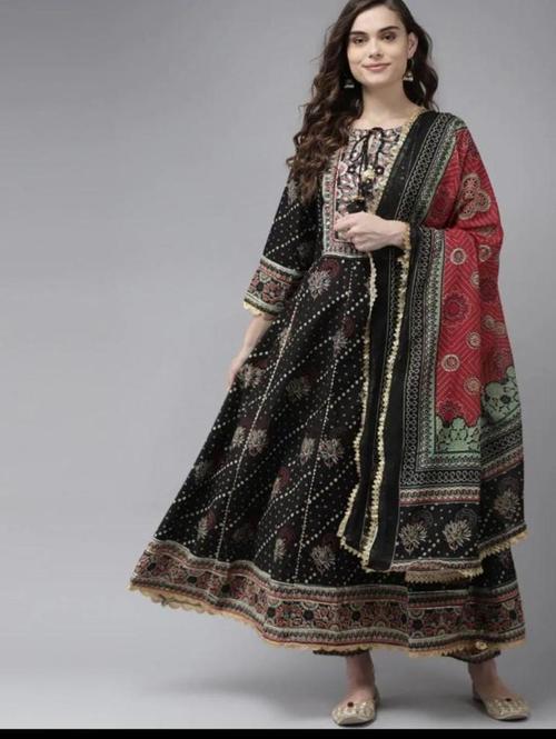 cotton suit with dupatta set - 18309490 - Very Small Image - 1
