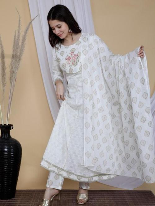 cotton suit with dupatta set - 18309492 - Very Small Image - 1