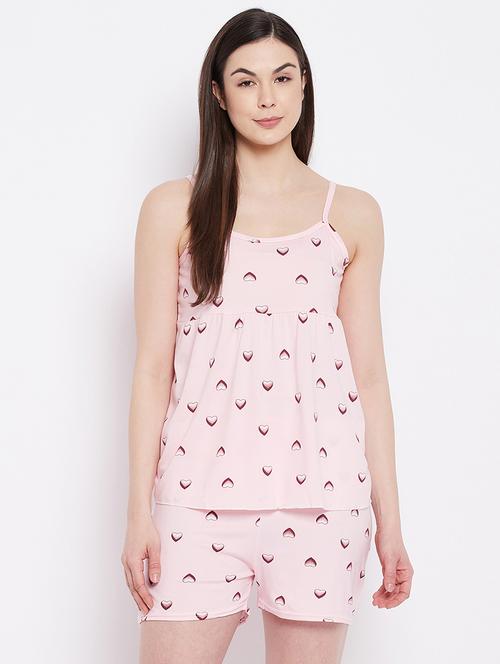 printed nightwear shorts set - 18309609 - Very Small Image - 1