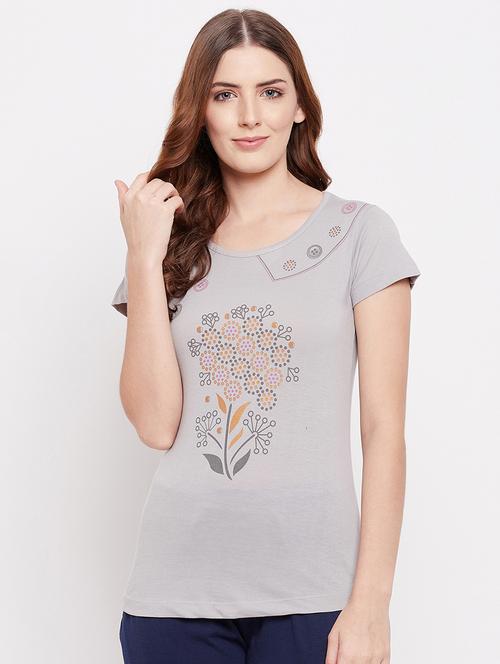 round neck printed regular tee - 18309777 - Very Small Image - 1