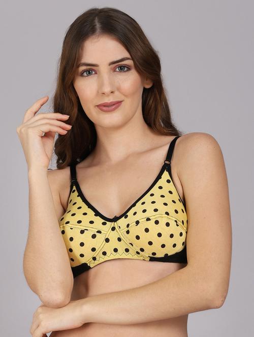 yellow polka dot regular bra - 18310024 - Very Small Image - 1