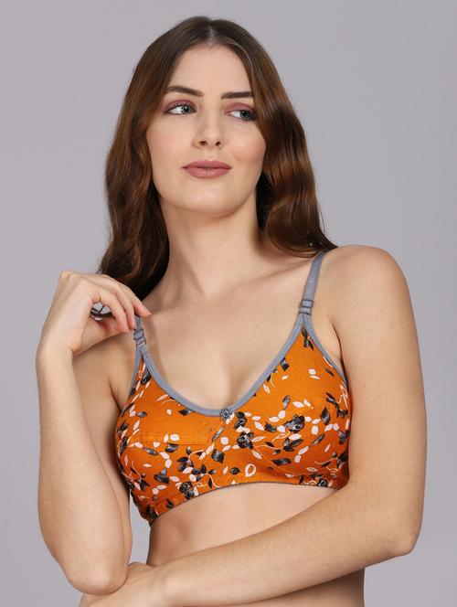 yellow printed regular bra - 18310026 - Very Small Image - 1
