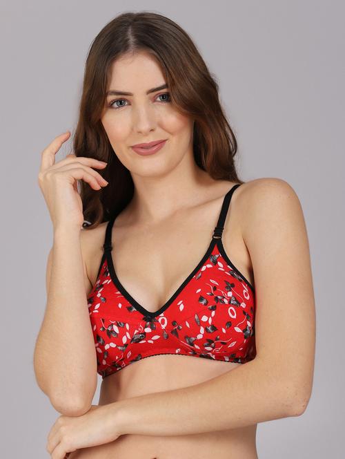 red printed regular bra - 18310027 - Very Small Image - 1