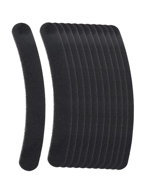 alis nail filer double sided for nail shaper | manicure nail art black colour curved nail file bl nf cvd pack of 11 - 18310214 - Very Small Image - 1