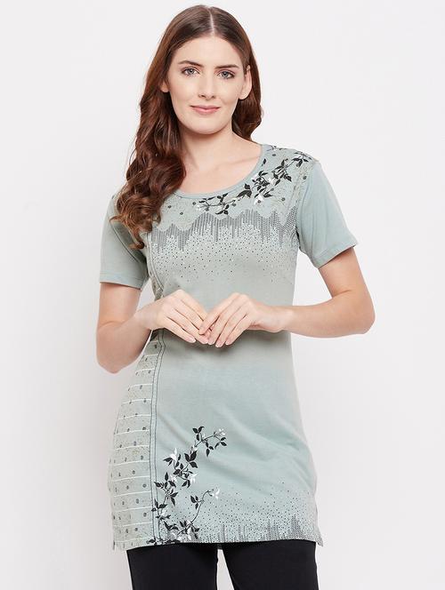 round neck printed regular tee - 18310236 - Very Small Image - 1