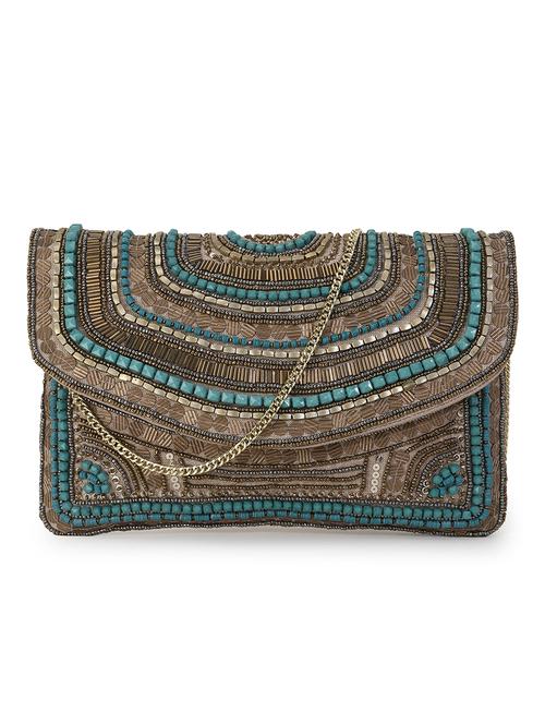 gold embellished regular sling bag - 18310287 - Very Small Image - 1
