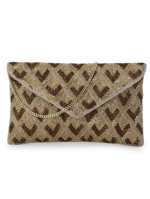 gold embellished regular sling bag - 18310289 - Very Small Image - 1