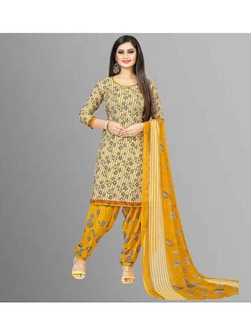 ladies suit with dupatta yellow color - 18310600 - Very Small Image - 1