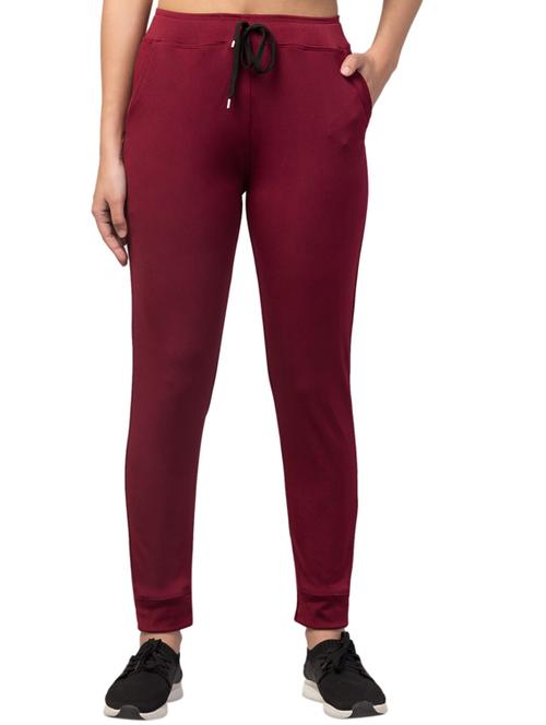 drawstring waist solid track pant - 18310848 - Very Small Image - 1