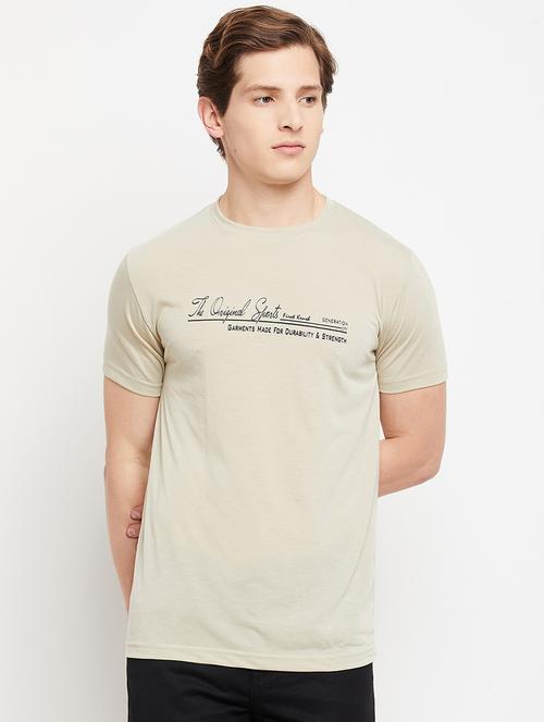 taupe chest-printed topwear - 18310913 - Very Small Image - 1