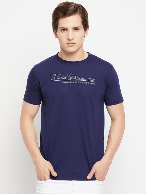 navy blue chest-printed topwear - 18310914 - Very Small Image - 1