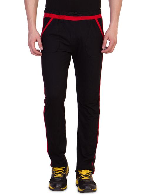 black solid full length track pant - 18311469 - Very Small Image - 1