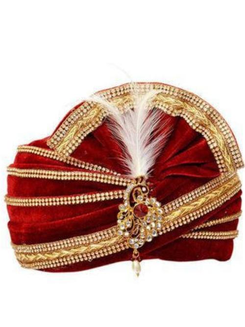 dhulla pagdi for man red color - 18311907 - Very Small Image - 1
