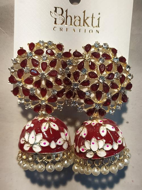 earrings for woman red color - 18312651 - Very Small Image - 1