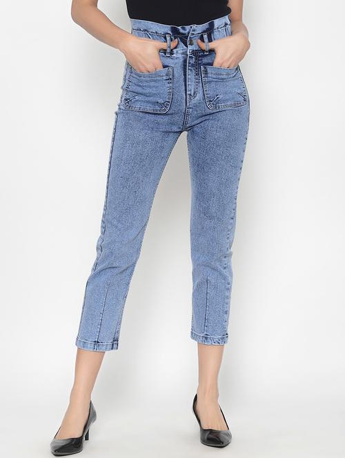 high rise stone wash jean - 18312895 - Very Small Image - 1