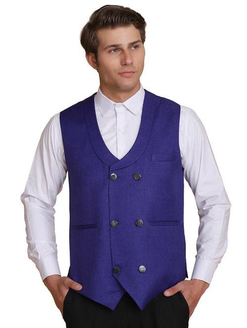 purple solid waist coat - 18312959 - Very Small Image - 1
