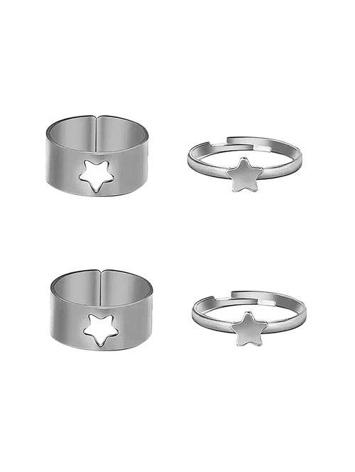 silver plated combo ring - 18313020 - Very Small Image - 1